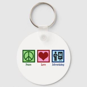 Porte-clés Peace Love Publicité exécutif