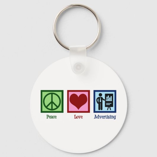 Porte-clés Peace Love Publicité exécutif (Recto)