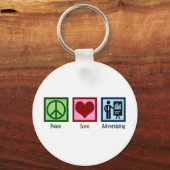 Porte-clés Peace Love Publicité exécutif (Recto)