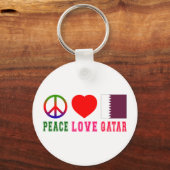 Porte-clés Peace Love Qatar (Recto)