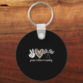 Porte-clés Peace Love Racing  (Recto)