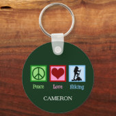 Porte-clés Peace Love Randonnée (Recto)