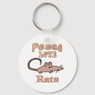 Porte-clés Peace Love Rats