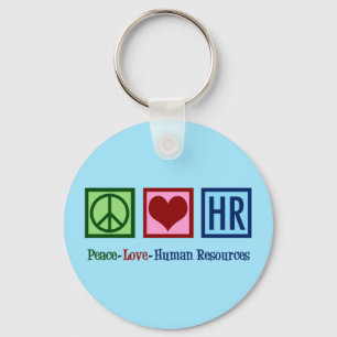 Porte-clés Peace Love Ressources humaines RH