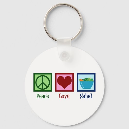 Porte-clés Peace Love Salads Cute Salad Bar (Recto)