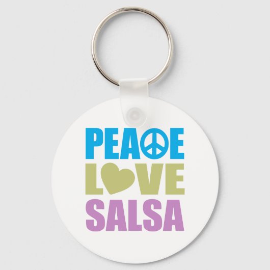 Porte-clés Peace Love Salsa (Recto)