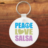 Porte-clés Peace Love Salsa (Recto)