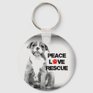 Porte-clés Peace Love Secourt Chien