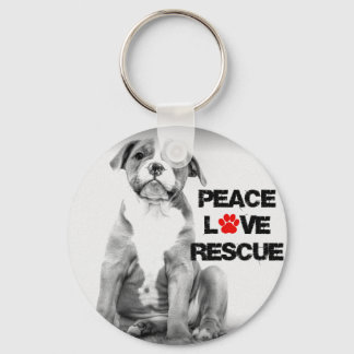 Porte-clés Peace Love Secourt Chien