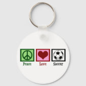 Porte-clés Peace Love Soccer (Recto)