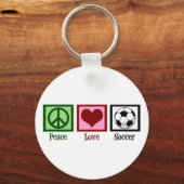 Porte-clés Peace Love Soccer (Verso)