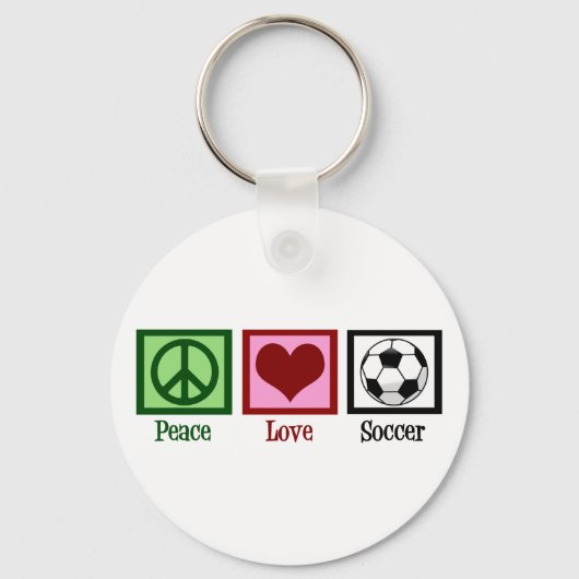 Porte-clés Peace Love Soccer (Verso)