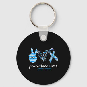 Porte-clés Peace Love Type Diabète Sensibilisation Survivants