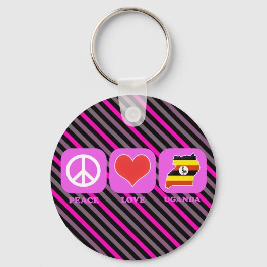 Porte-clés Peace Love Uganda (Recto)