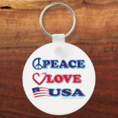 Porte-clés Peace-Love-USA (Recto)