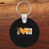 Porte-clés Peace Love Visuals Sped Teacher Pumpkin Skeleton H (Recto)