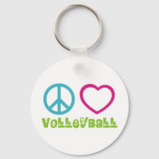 Porte-clés Peace Love Volley (Recto)