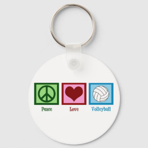 Porte-clés Peace Love Volleyball Cute Custom