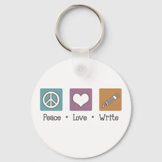 Porte-clés Peace Love Write