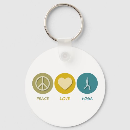 Porte-clés Peace Love Yoga (Recto)