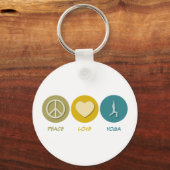 Porte-clés Peace Love Yoga (Recto)
