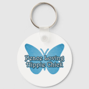 Porte-clés Peace Loving Hippie Chick