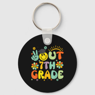 Porte-clés Peace Out 7e grade Cl De 2025 Adieu Graduation