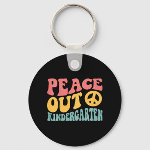 Porte-clés Peace Out maternelle Funny Retro Dernier Jour Du K