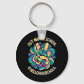 Porte-clés Peace Out Middle Hello Lycée Tie Dye (Recto)