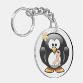 Porte-clés Peach Awareness Ribbon Penguin (Devant gauche)