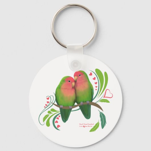 Porte-clés Peach Faced Inséparables (Recto)