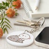 Porte-clés Peach Love Goma By Couplese motion (Devant droit)