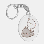 Porte-clés Peach Love Goma By Couplese motion (Devant gauche)