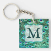Porte-clés Peacock Bird Feather Turquoise Turquoise Vint Port (Devant)