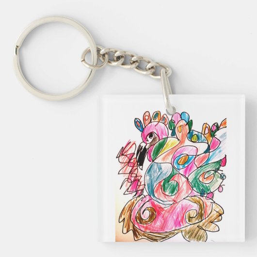 Porte-clés Peacock coloré (Devant)