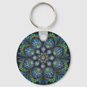Porte-clés Peacock Dot Mandala (Recto)