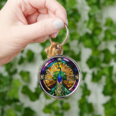 Porte-clés Peacock en verre tendu (Main)