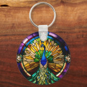 Porte-clés Peacock en verre tendu (Recto)