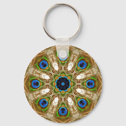 Porte-clés Peacock Feathers Magic Circle Porte - clé (Recto)