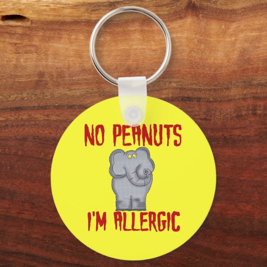 Porte-clés Peanut Allergy Elephant (Recto)