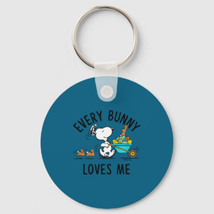 Porte-clés Peanuts - Pâques - chaque lapin m'aime Peanuts - 