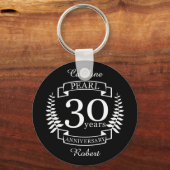 Porte-clés Pearl 30e anniversaire du mariage 30 ans (Recto)