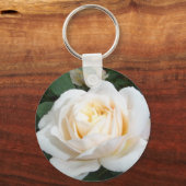 Porte-clés Pearl Rose blanche (Recto)