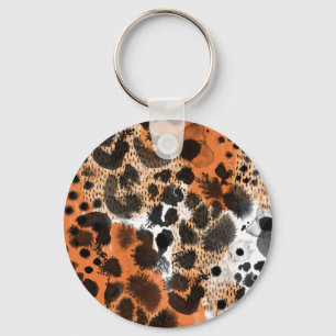 Porte-clés Peau animale : motif léopard créatif.