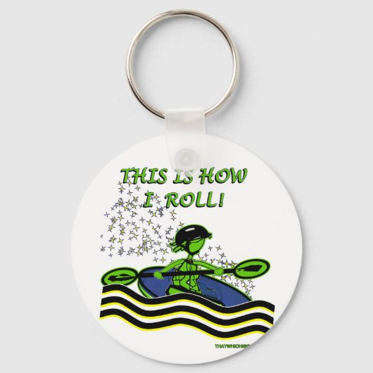 Porte-clés Peau blanche Kayak Roll (Recto)