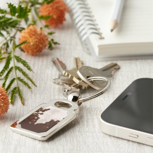 PORTE-CLÉS PEAU DE VACHE (Côté )