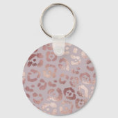 Porte-clés Peau léopard : élégance or rose. (Verso)