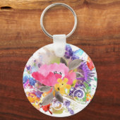 Porte-clés Peau rose et violet sur (Recto)