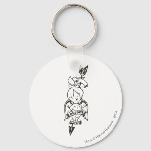 Porte-clés PEBBLES™ Daddy's Girl B&W