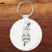 Porte-clés PEBBLES™ Daddy's Girl B&W (Recto)